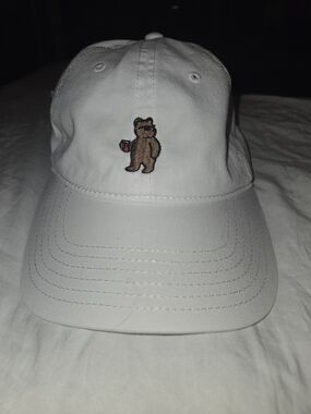 Riot Society White Riot Bear Embroidered Dad Hat - Red Cup Bear - OSFM